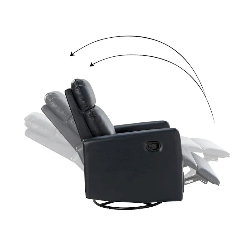 Lyle Fauteuil inclinable pivotant manuel avec base métallique