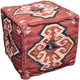 Pouf HERAT ORIENTAL fait main en Kilim de laine et de jute d'Inde