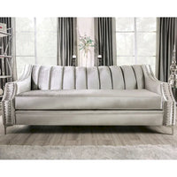 Ensemble Salon 2 Pièces Vynn Transitionnel en Chenille à Accoudoirs Inclinés par Furniture of America