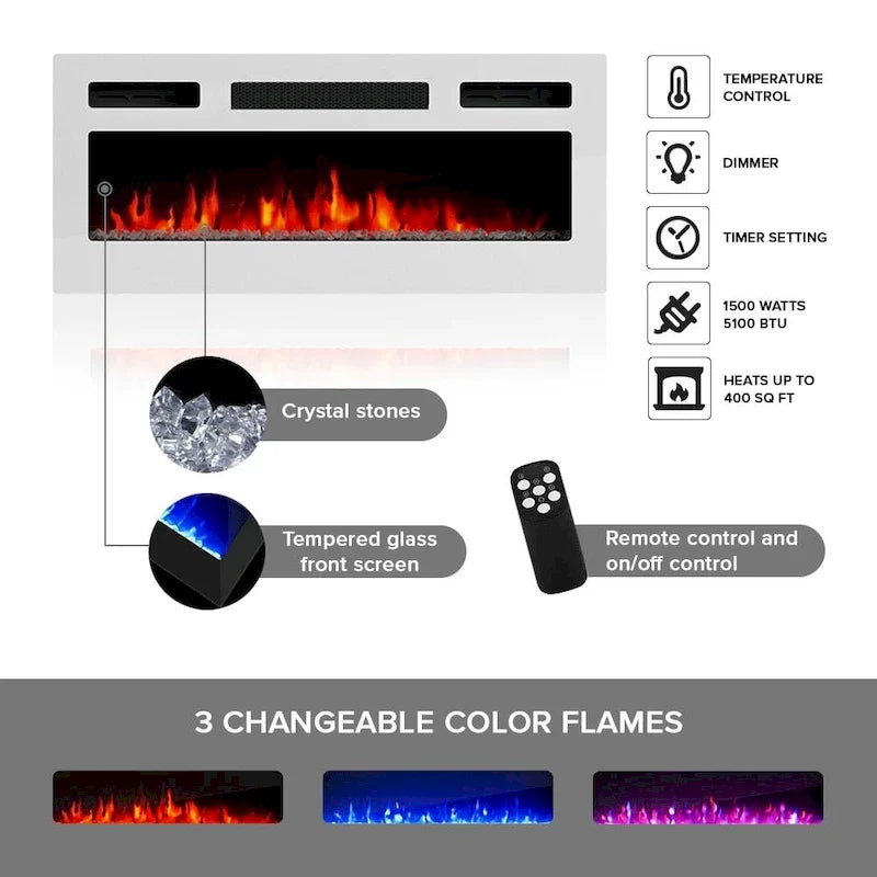 Meuble TV avec cheminée électrique WH-EF 63 Laser