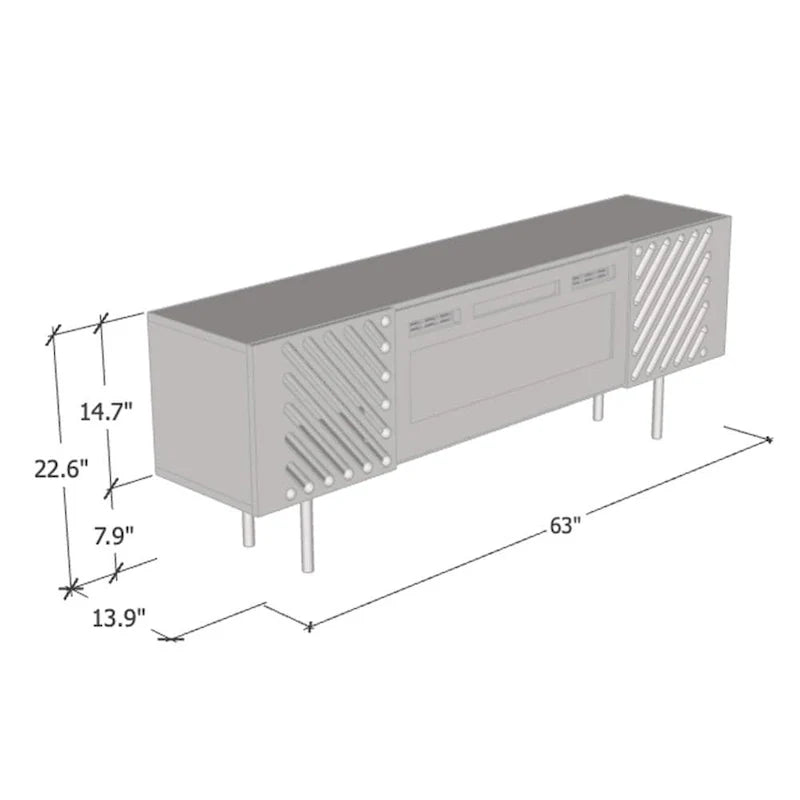 Meuble TV avec cheminée électrique WH-EF 63 Laser