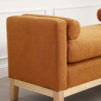 Banc élégant rembourré,avec pieds en bois