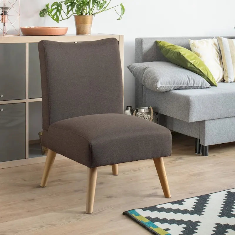 Fauteuil d'appoint rembourré en tissu Pind Mid-Century Modern par Furniture of America