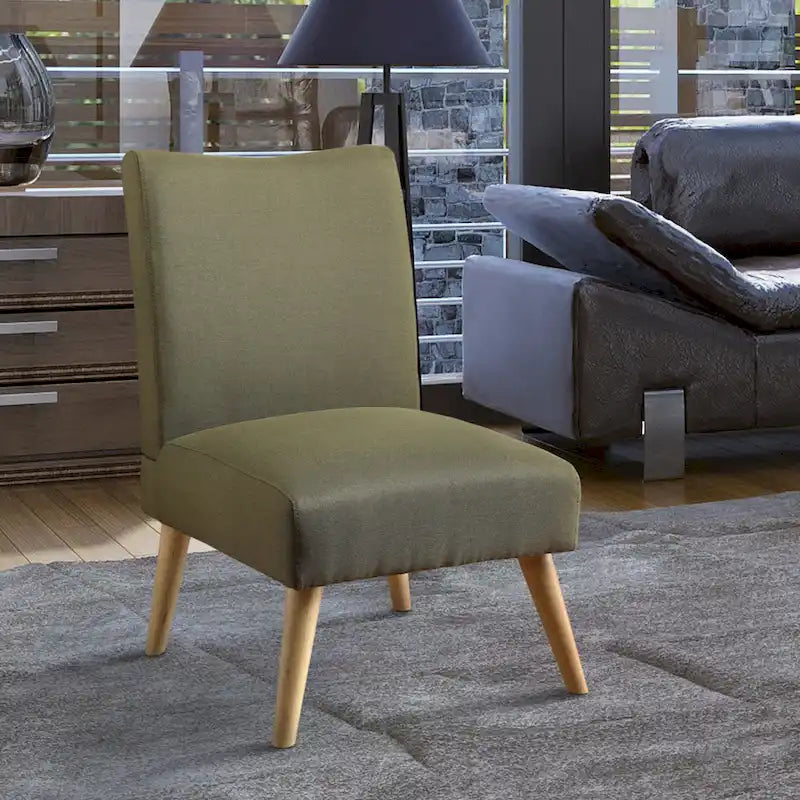 Fauteuil d'appoint rembourré en tissu Pind Mid-Century Modern par Furniture of America