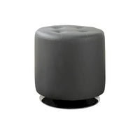 Pouf rond en similicuir