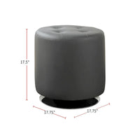 Pouf rond en similicuir
