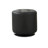 Pouf rond en similicuir