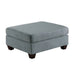 Pouf de cocktail tapissé de tissu effet lin