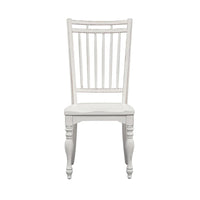 Chaise d'appoint à dossier à barreaux Magnolia Manor blanc antique écorce vieillie (lot de 2)