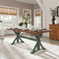 Table à manger Eleanor de 78 pouces en chêne avec piètement en X par iNSPIRE Q Classic