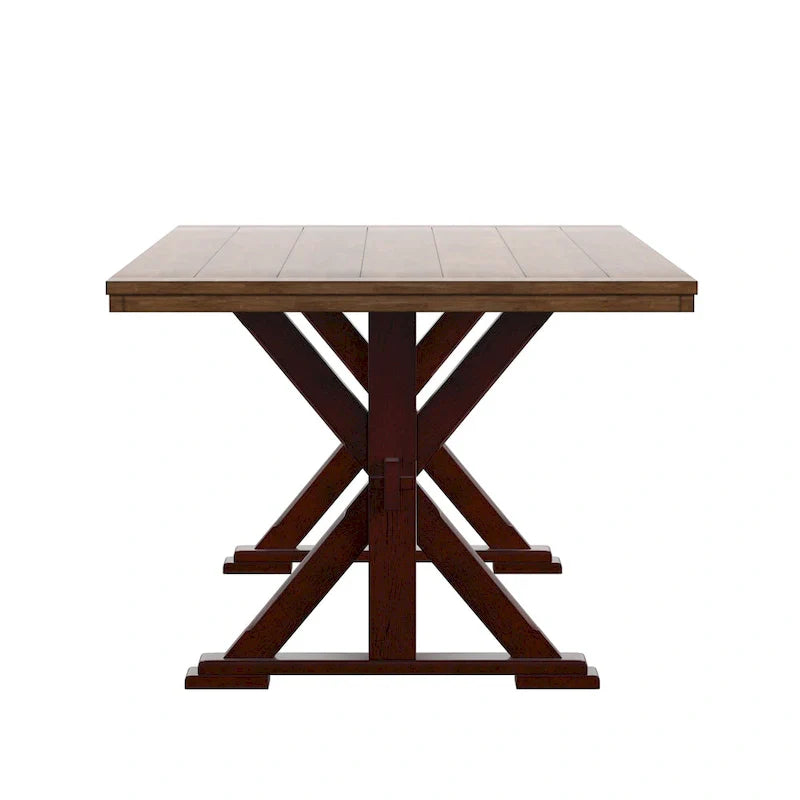 Table à manger Eleanor de 78 pouces en chêne avec piètement en X par iNSPIRE Q Classic
