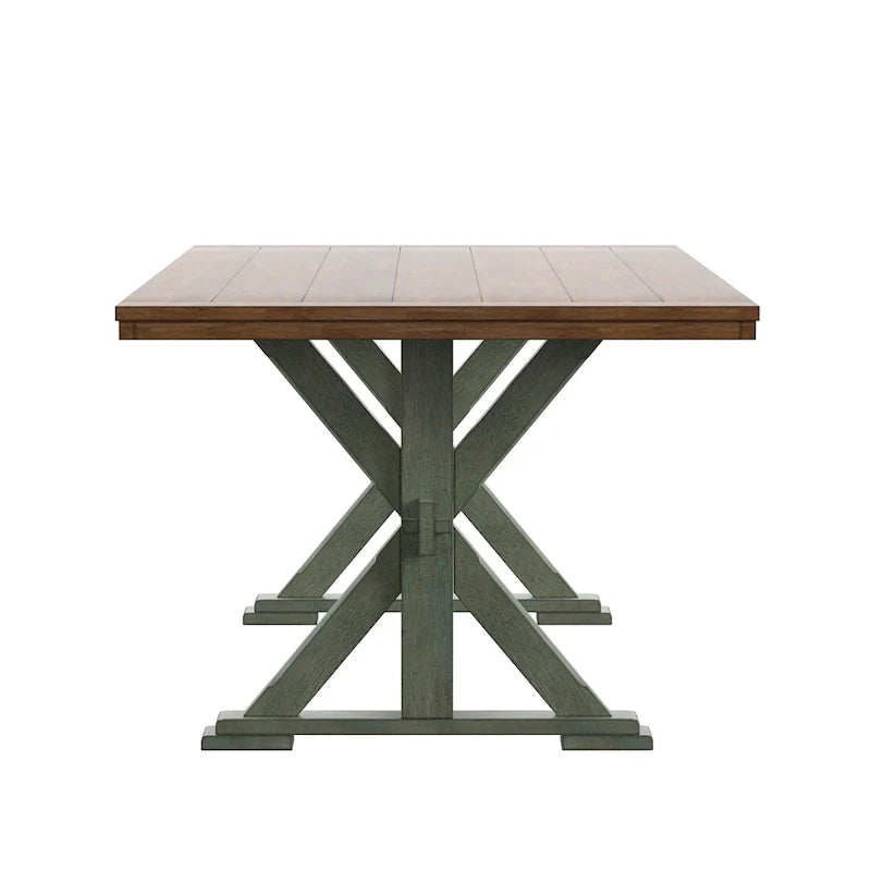 Table à manger Eleanor de 78 pouces en chêne avec piètement en X par iNSPIRE Q Classic