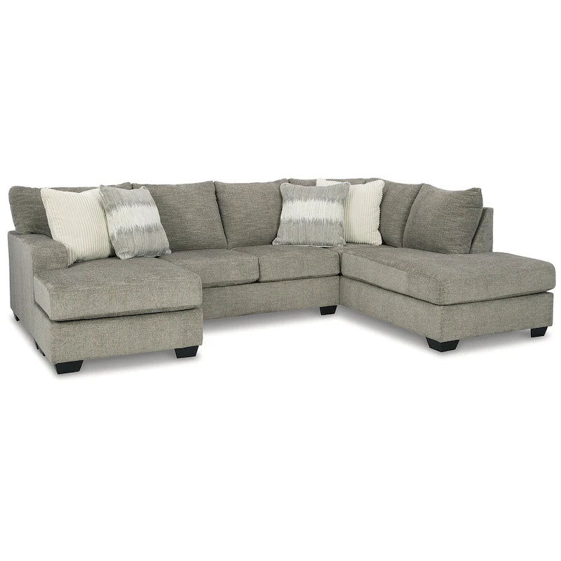 Canapé sectionnel 2 places avec méridienne Signature Design by Ashley Creswell, gris - 125L x 87P x 39H