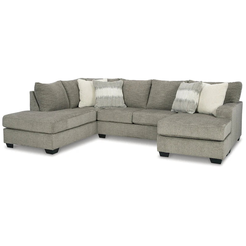 Canapé sectionnel 2 places avec méridienne Signature Design by Ashley Creswell, gris - 125L x 87P x 39H
