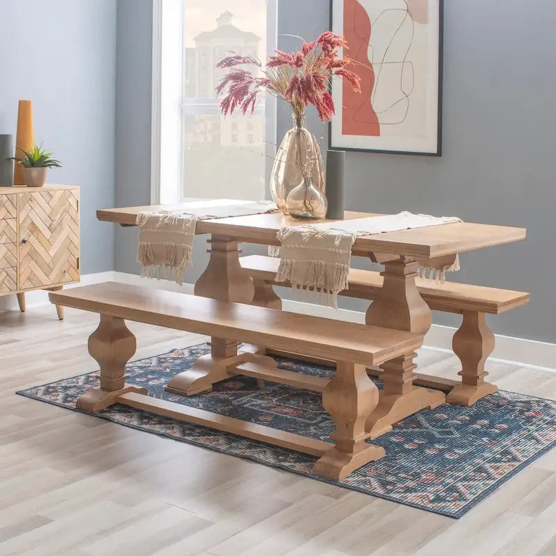 Banc de salle à manger Quinlan en bois massif