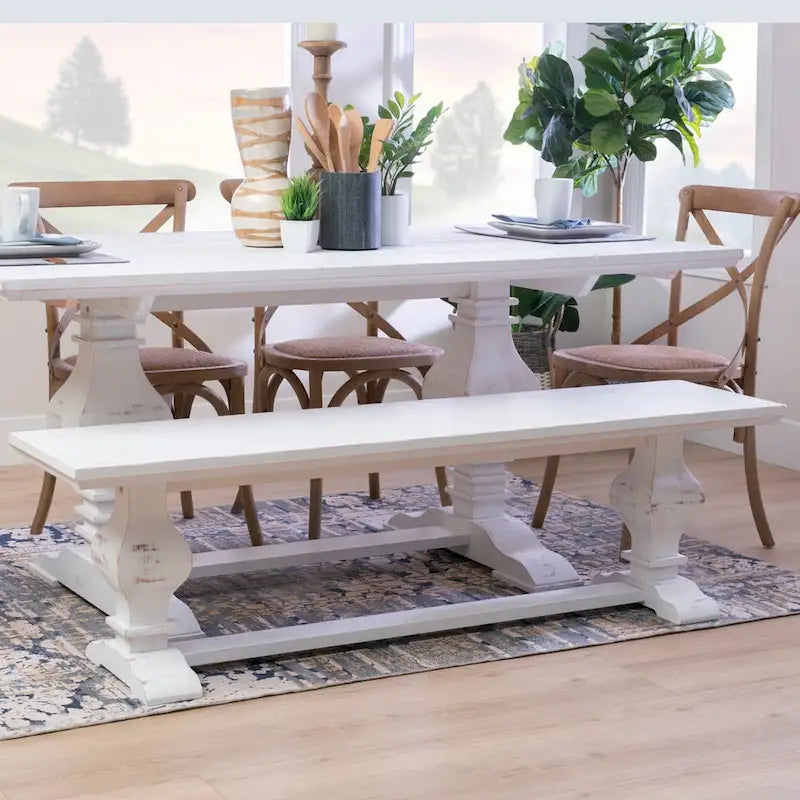 Banc de salle à manger Quinlan en bois massif