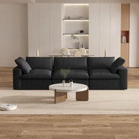 Canapé Sectionnel 3 Pièces Contemporain Moelleux Commix 120 pouces avec Coussins Garnis de Plumes