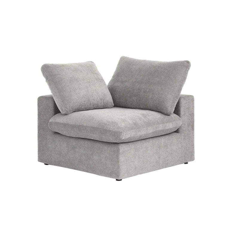 Canapé Sectionnel 3 Pièces Contemporain Moelleux Commix 120 pouces avec Coussins Garnis de Plumes