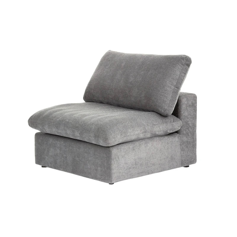 Canapé Sectionnel 3 Pièces Contemporain Moelleux Commix 120 pouces avec Coussins Garnis de Plumes