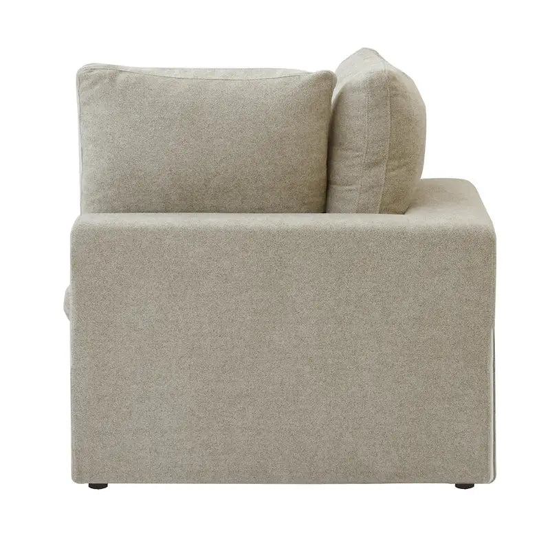 Canapé Sectionnel 3 Pièces Contemporain Moelleux Commix 120 pouces avec Coussins Garnis de Plumes