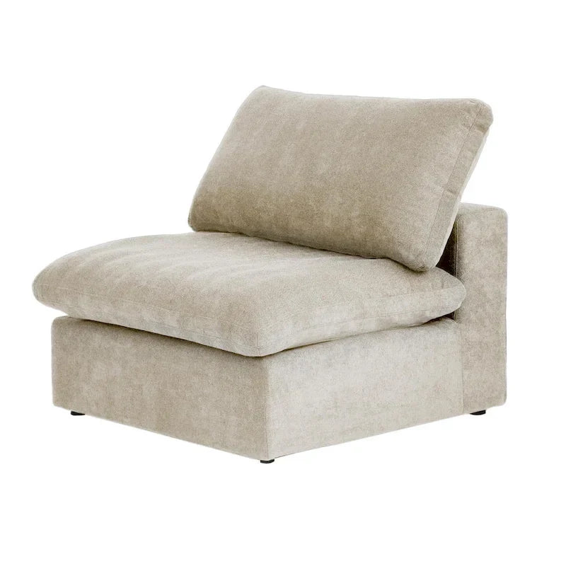 Canapé Sectionnel 3 Pièces Contemporain Moelleux Commix 120 pouces avec Coussins Garnis de Plumes