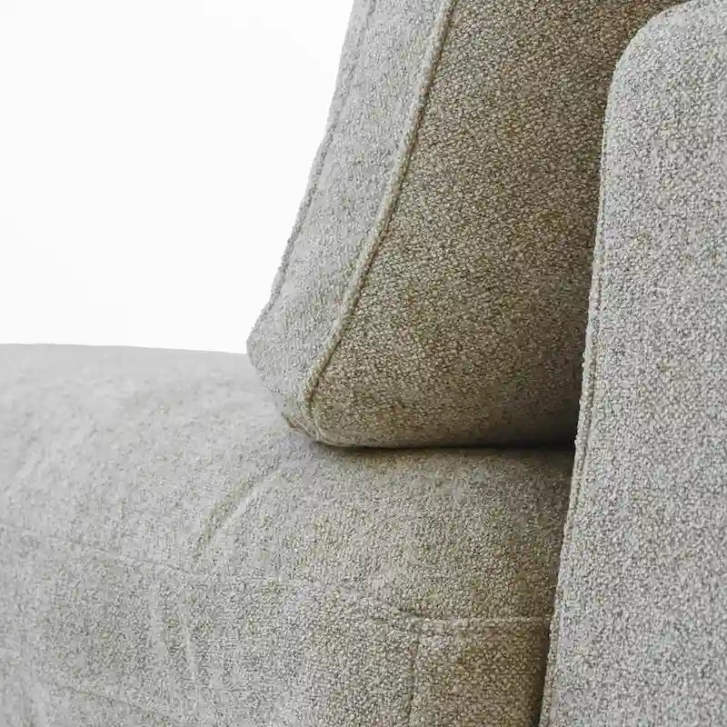 Canapé Sectionnel 3 Pièces Contemporain Moelleux Commix 120 pouces avec Coussins Garnis de Plumes