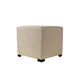 MJL Furniture Pouf carré capitonné 4 boutons en bois massif