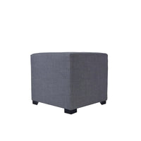 MJL Furniture Pouf carré capitonné 4 boutons en bois massif