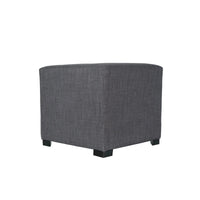 MJL Furniture Pouf carré capitonné 4 boutons en bois massif