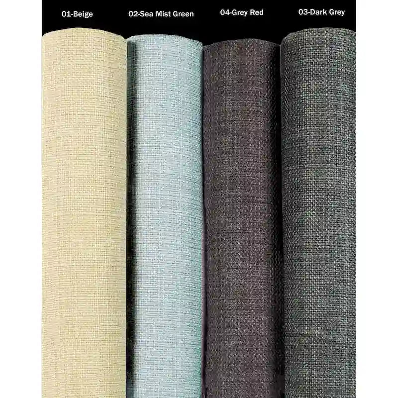 MJL Furniture Pouf carré capitonné 4 boutons en bois massif