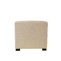 MJL Furniture Pouf carré capitonné 4 boutons en bois massif