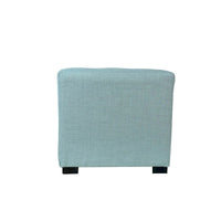 MJL Furniture Pouf carré capitonné 4 boutons en bois massif