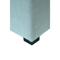 MJL Furniture Pouf carré capitonné 4 boutons en bois massif