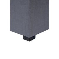 MJL Furniture Pouf carré capitonné 4 boutons en bois massif