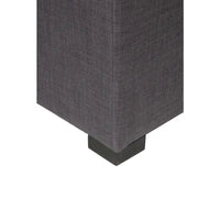 MJL Furniture Pouf carré capitonné 4 boutons en bois massif