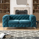 Causeuse Chesterfield Capitonnée en Velours Corvus Aosta