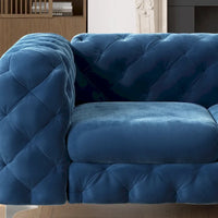Causeuse Chesterfield Capitonnée en Velours Corvus Aosta