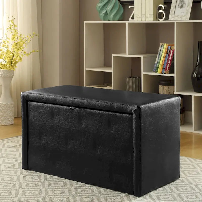 Cole ensemble contemporain 4 pièces de bancs gigognes et ottoman en similicuir par Furniture of America