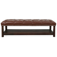 Banc rembourré à piètement en bois pour chambre à coucher ou entrée