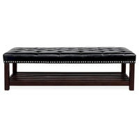 Banc rembourré à piètement en bois pour chambre à coucher ou entrée
