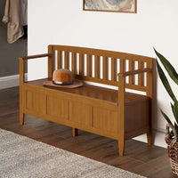 WYNDENHALL Riverside Banc de rangement contemporain en bois massif pour entrée de 122 cm de large - 51 cm de large