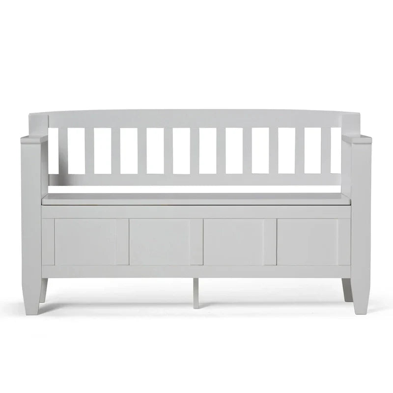 WYNDENHALL Riverside banc de rangement d'entrée contemporain en BOIS MASSIF 48 pouces de large - 20 pouces de large