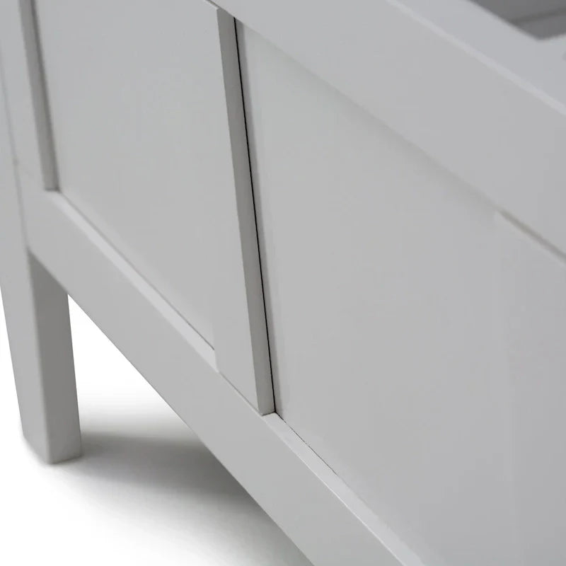 WYNDENHALL Riverside Banc de rangement contemporain en bois massif pour entrée de 122 cm de large - 51 cm de large