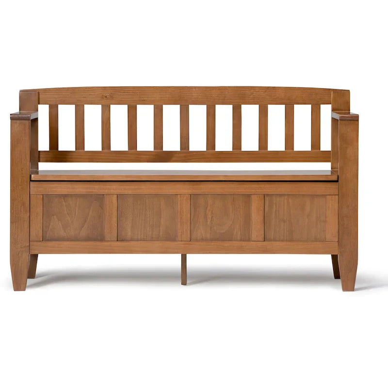 WYNDENHALL Riverside banc de rangement d'entrée contemporain en BOIS MASSIF 48 pouces de large - 20 pouces de large