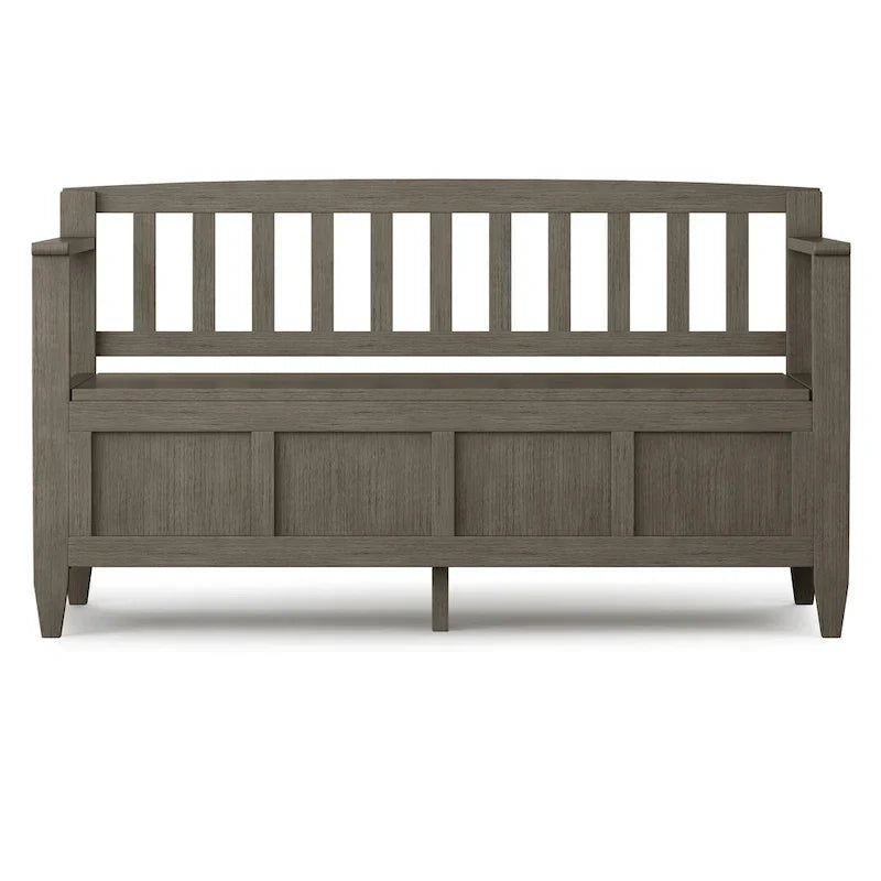 WYNDENHALL Riverside Banc de rangement contemporain en bois massif pour entrée de 122 cm de large - 51 cm de large