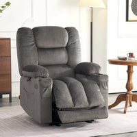 Fauteuil Inclinable Électrique MCombo avec Chaleur et Massage, Tissu 6079/PR670