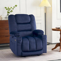Fauteuil Inclinable Électrique MCombo avec Chaleur et Massage, Tissu 6079/PR670