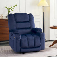 Fauteuil Inclinable Électrique MCombo avec Chaleur et Massage, Tissu 6079/PR670