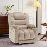 Fauteuil Inclinable Électrique MCombo avec Chaleur et Massage, Tissu 6079/PR670