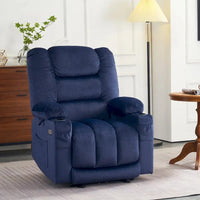 Fauteuil Inclinable Électrique MCombo avec Chaleur et Massage, Tissu 6079/PR670